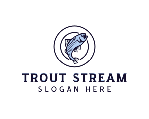 Trout - Marine Fish Fishery logo design