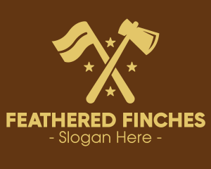 Flag Axe Lumberjack, logo design