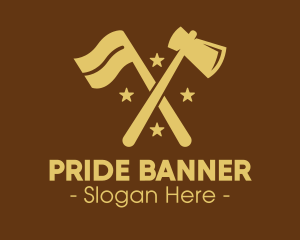 Flag - Flag Axe Lumberjack, logo design