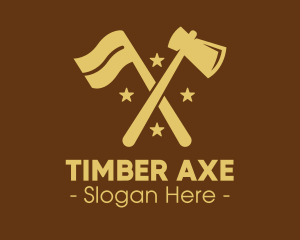 Lumberjack - Flag Axe Lumberjack, logo design