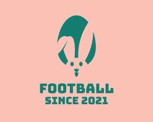 Celebration - Teal Easter Bunny Egg logo design