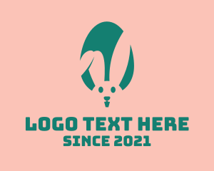 Preschool - Teal Easter Bunny Egg logo design