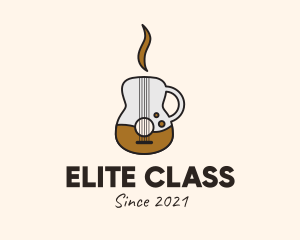 Coffee Guitar Mug logo design