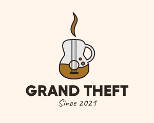 Musical - Coffee Guitar Mug logo design