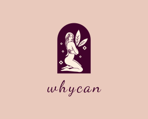 Aesthetician - Flower Woman Naked Beauty logo design