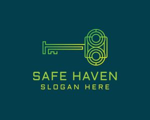 Security Maze Key logo design
