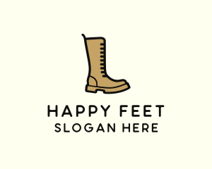 Foot - Fashion Knee Boot logo design