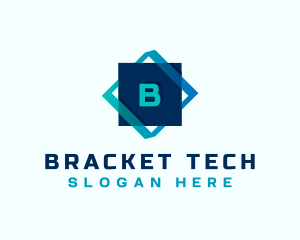 Gradient Tech Cube logo design