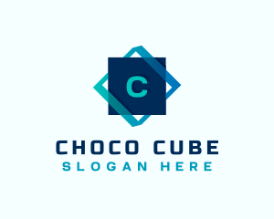 Gradient Tech Cube logo design