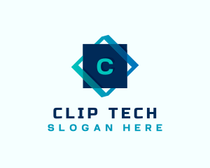 Gradient Tech Cube logo design