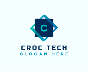 Gradient Tech Cube logo design