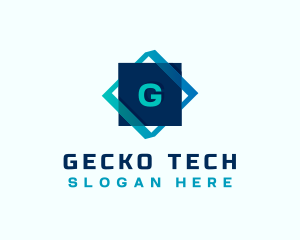 Gradient Tech Cube logo design