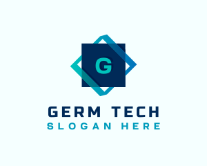 Gradient Tech Cube logo design