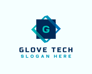 Gradient Tech Cube logo design