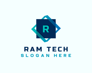 Gradient Tech Cube logo design