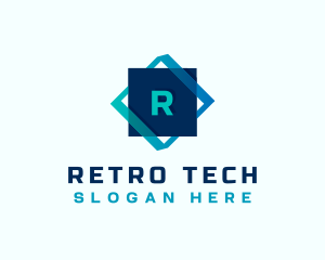 Gradient Tech Cube logo design