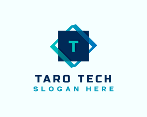 Gradient Tech Cube logo design