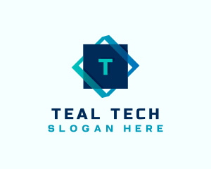 Gradient Tech Cube logo design