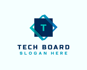 Gradient Tech Cube logo design