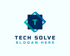 Gradient Tech Cube logo design