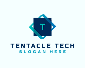 Gradient Tech Cube logo design