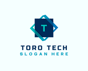 Gradient Tech Cube logo design