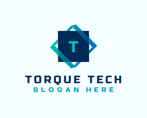 Gradient Tech Cube logo design