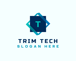 Gradient Tech Cube logo design