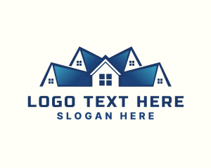 Roof - Real Estate Roof Builder logo design