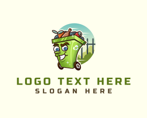 Recyclable - Garbage Recycling Bin logo design