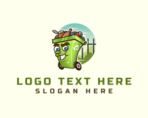 Garbage Bin - Garbage Recycling Bin logo design