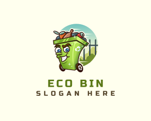 Bin - Garbage Recycling Bin logo design
