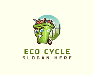 Recycling - Garbage Recycling Bin logo design