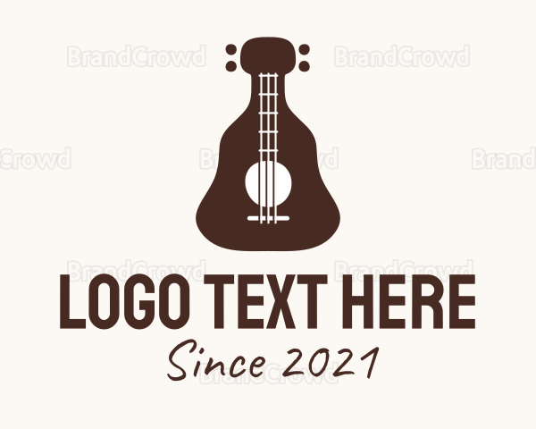 Brown Guitar Bottle Logo