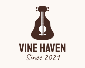 Brown Guitar Bottle  logo design