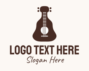 Brown Guitar Bottle  Logo