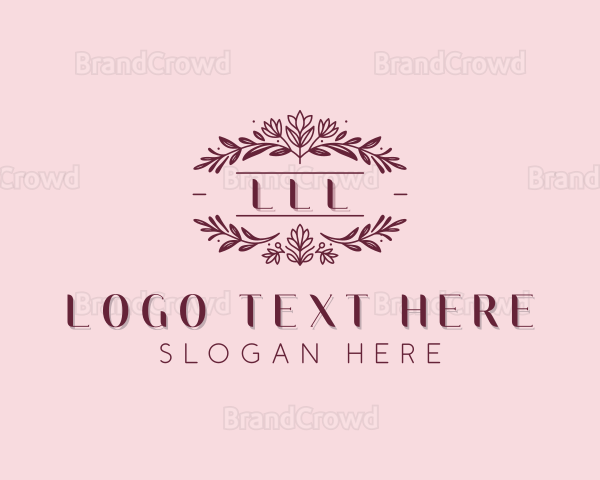 Garden Floral Wedding Logo