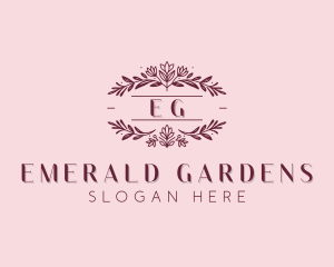 Garden Floral Wedding logo design