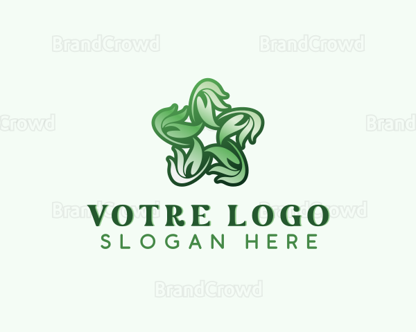 Natural Herb Leaves Logo