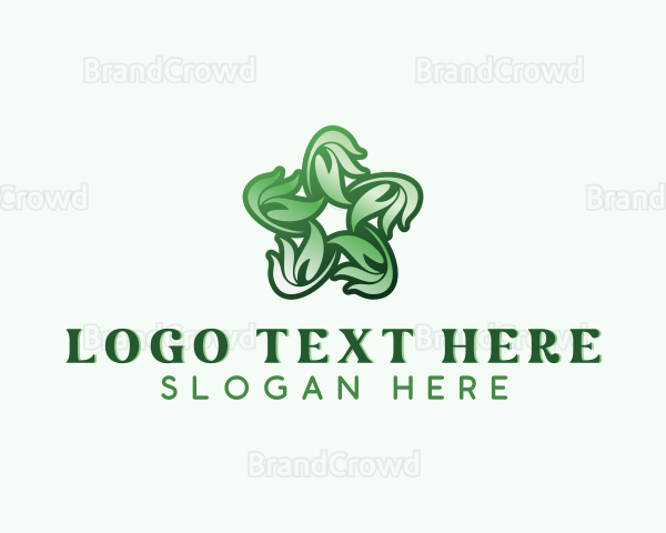 Natural Herb Leaves Logo