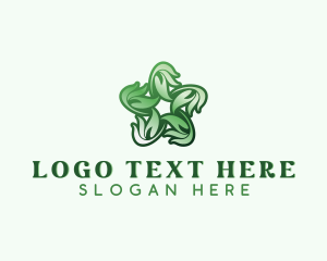 Environmental - Natural Herb Leaves logo design