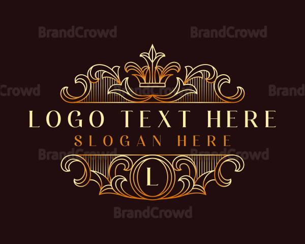 Luxury Monoline Crown Logo