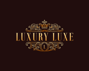 Luxury Monoline Crown logo design