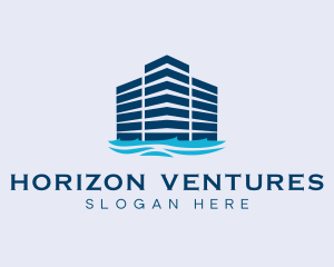 Horizon - Premium Skyscraper Harbor logo design