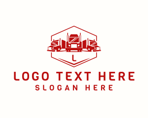 Distribution - Truck Delivery Garage logo design