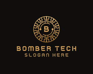 Cryptocurrency Digital Tech logo design