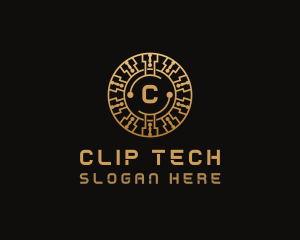 Cryptocurrency Digital Tech logo design