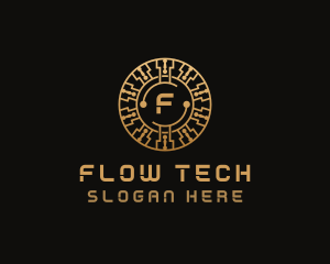 Cryptocurrency Digital Tech logo design