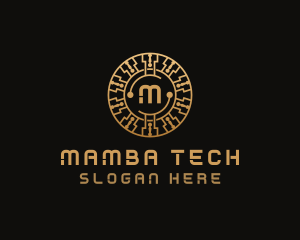 Cryptocurrency Digital Tech logo design