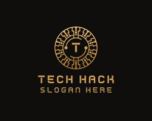 Cryptocurrency Digital Tech logo design